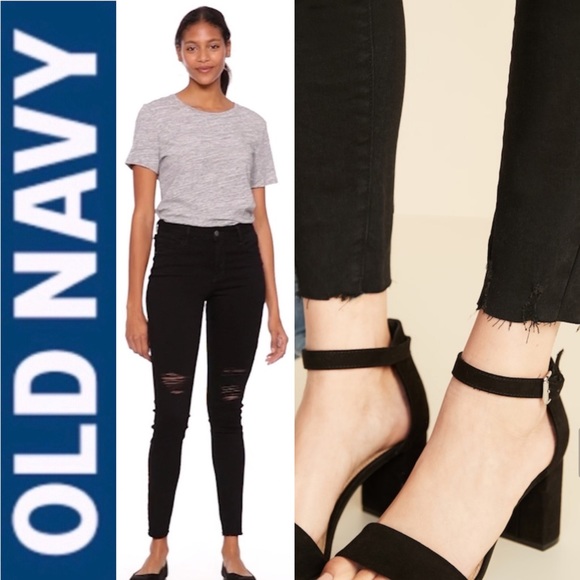 🆕 ROCKSTAR Destructed Raw Edge Jegging OLD NAVY - Picture 3 of 16